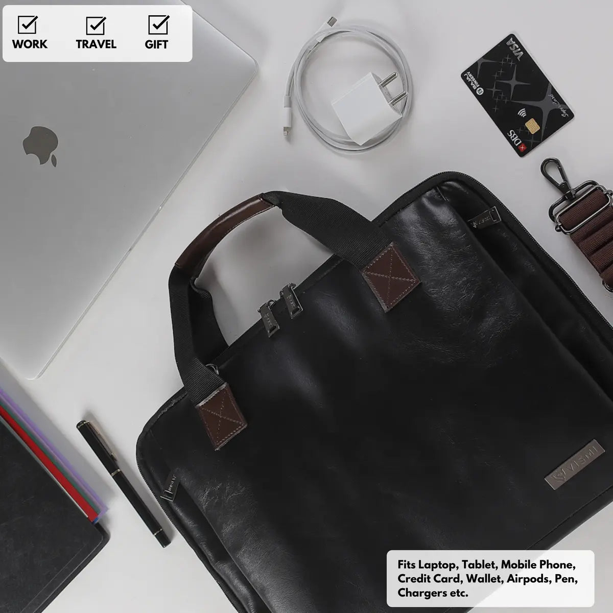 Special Rakhi Gift Combo - Laptop Bag + Tote Handbag