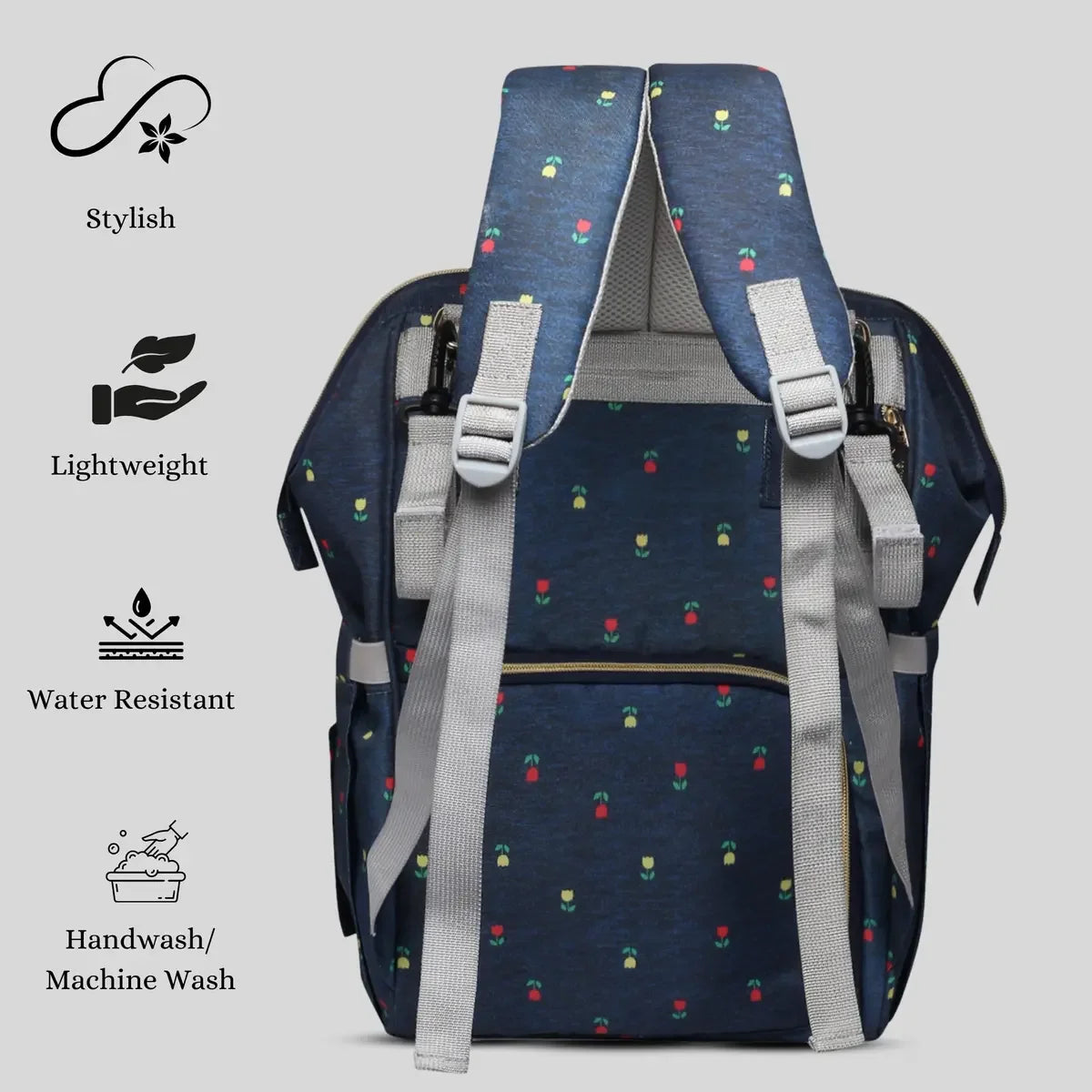 Trendy-Navy-Blue-Baby-Diaper-Backpack