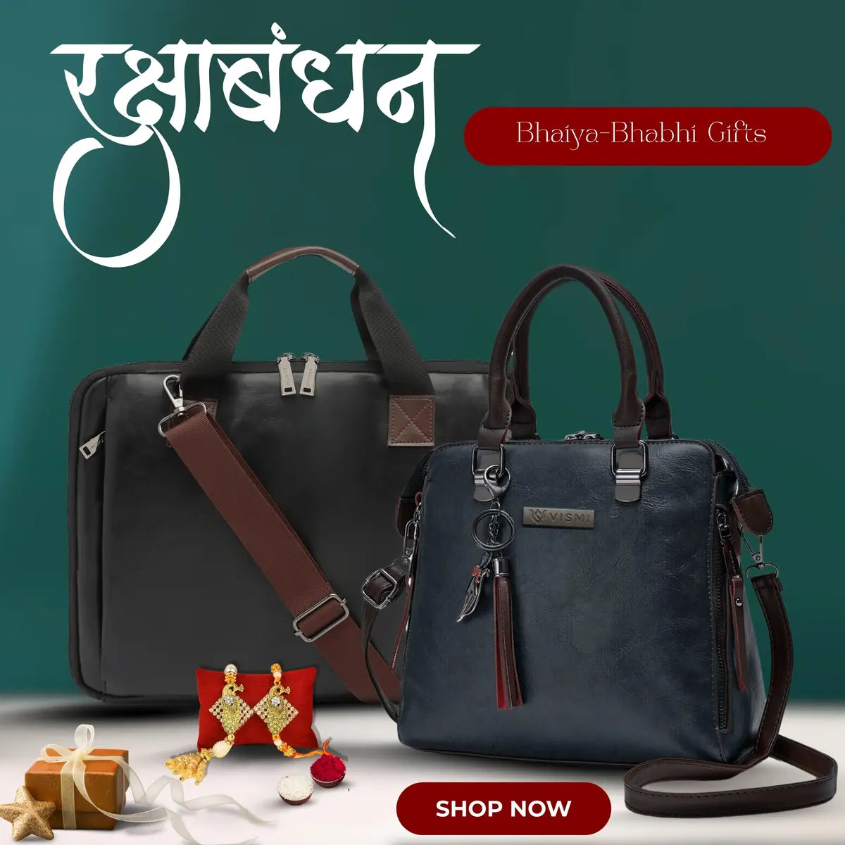 Special Rakhi Gift Combo - Laptop Bag + Satchel Handbag