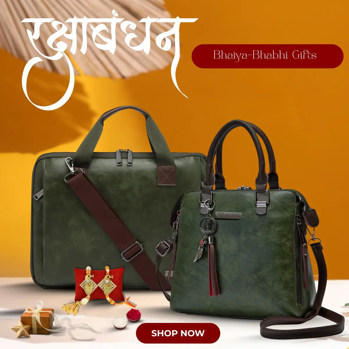Special Rakhi Gift Combo - Laptop Bag + Satchel Handbag