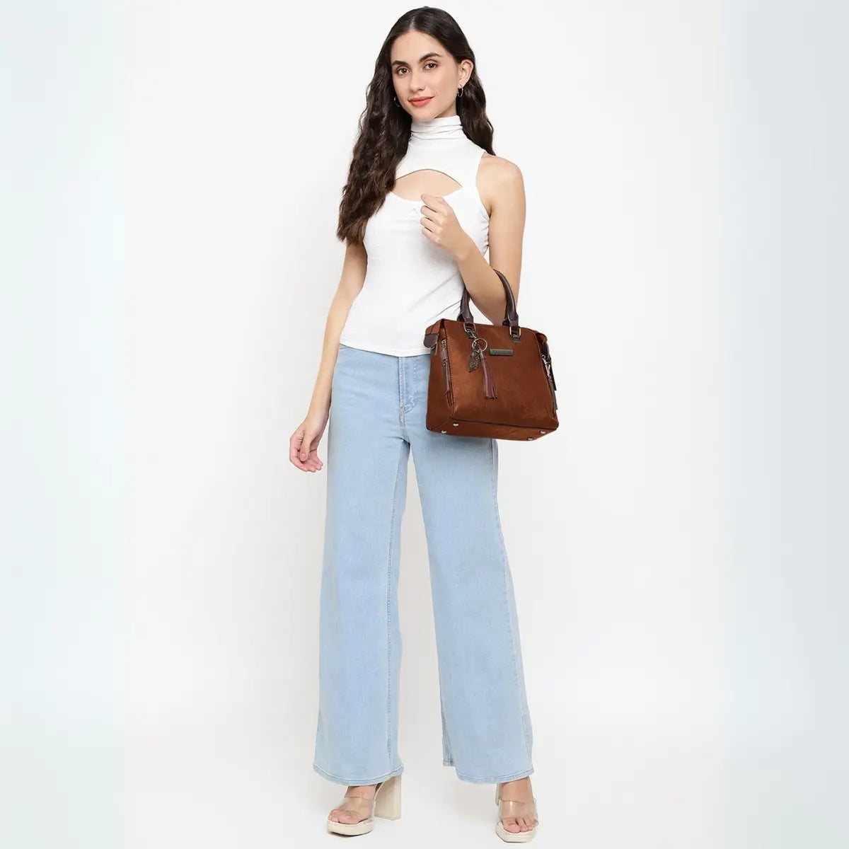 Timeless Elegance Satchel Handbag - Tan