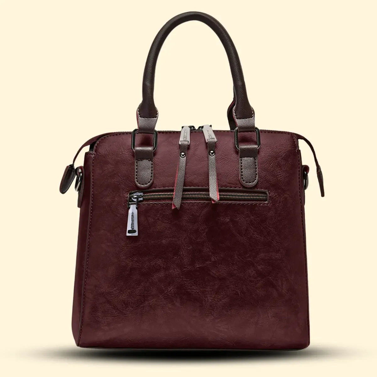 Timeless Elegance Satchel Handbag – Wine