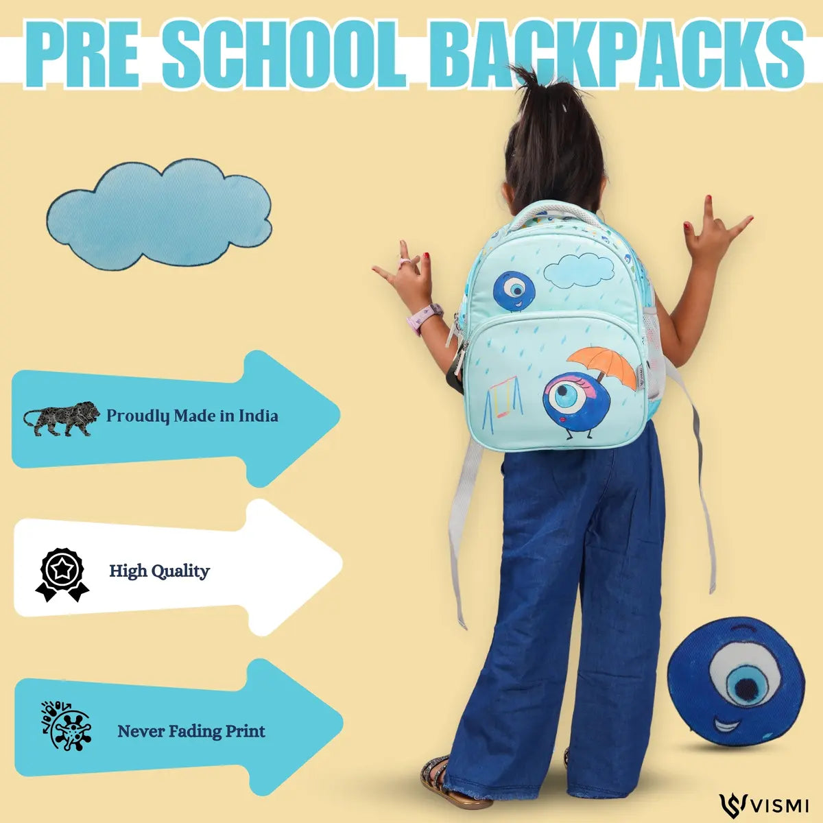 Everyday Essentials Pre School Bag - Evil Eye Blue