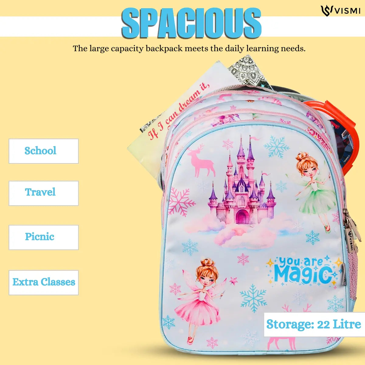 Everyday Essentials Elementary School Bag - Frozen Princess Blue
