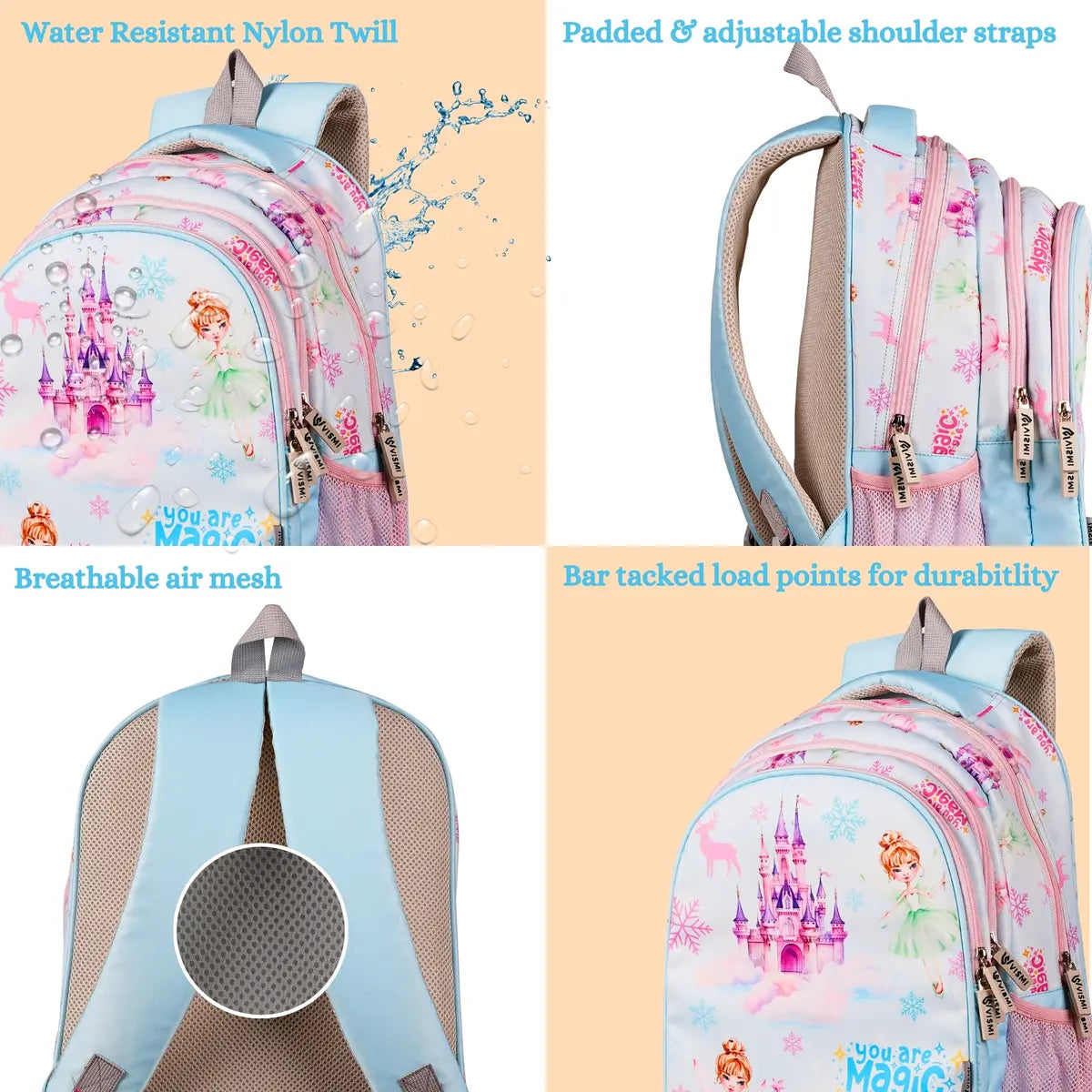 Everyday Essentials Elementary School Bag - Frozen Princess Blue
