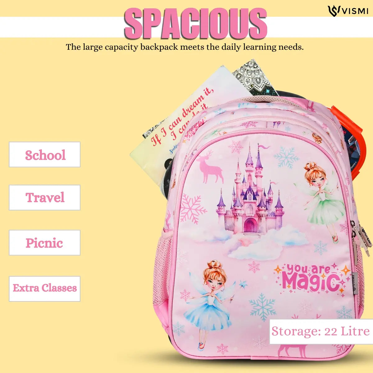 Everyday Essentials Elementary School Bag - Frozen Princess Pink