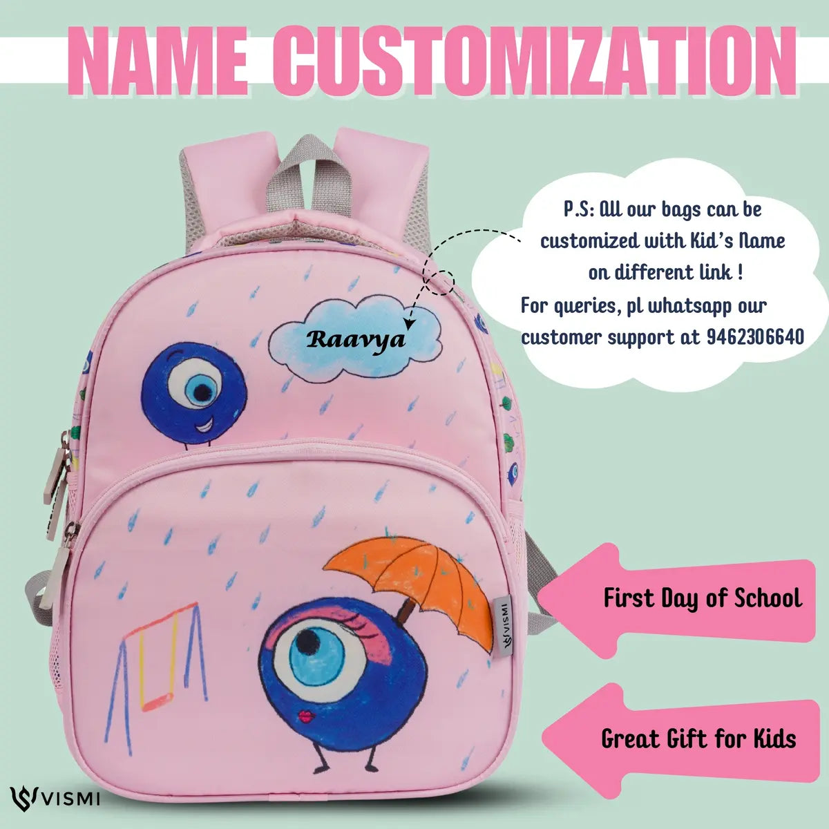 Everyday Essentials Pre School Bag - Evil Eye Pink