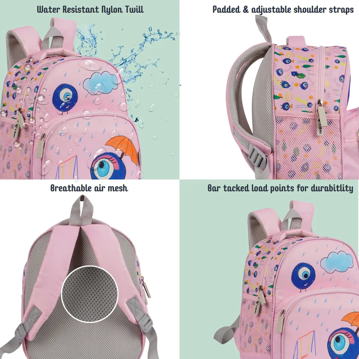 Everyday Essentials Pre School Bag - Evil Eye Pink