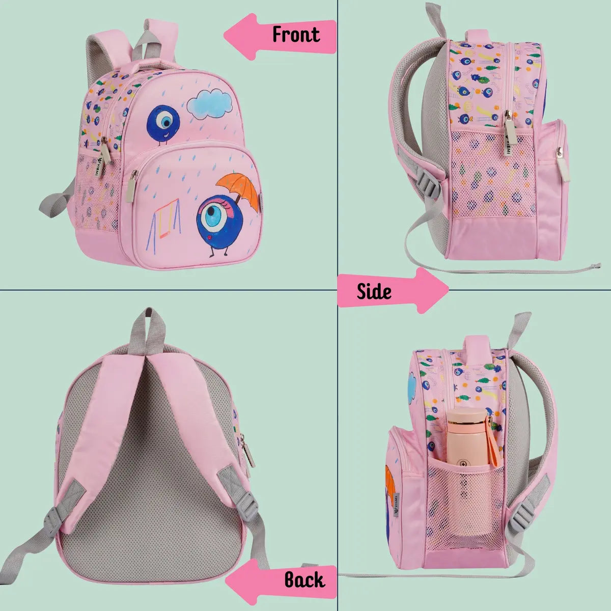 Everyday Essentials Pre School Bag - Evil Eye Pink