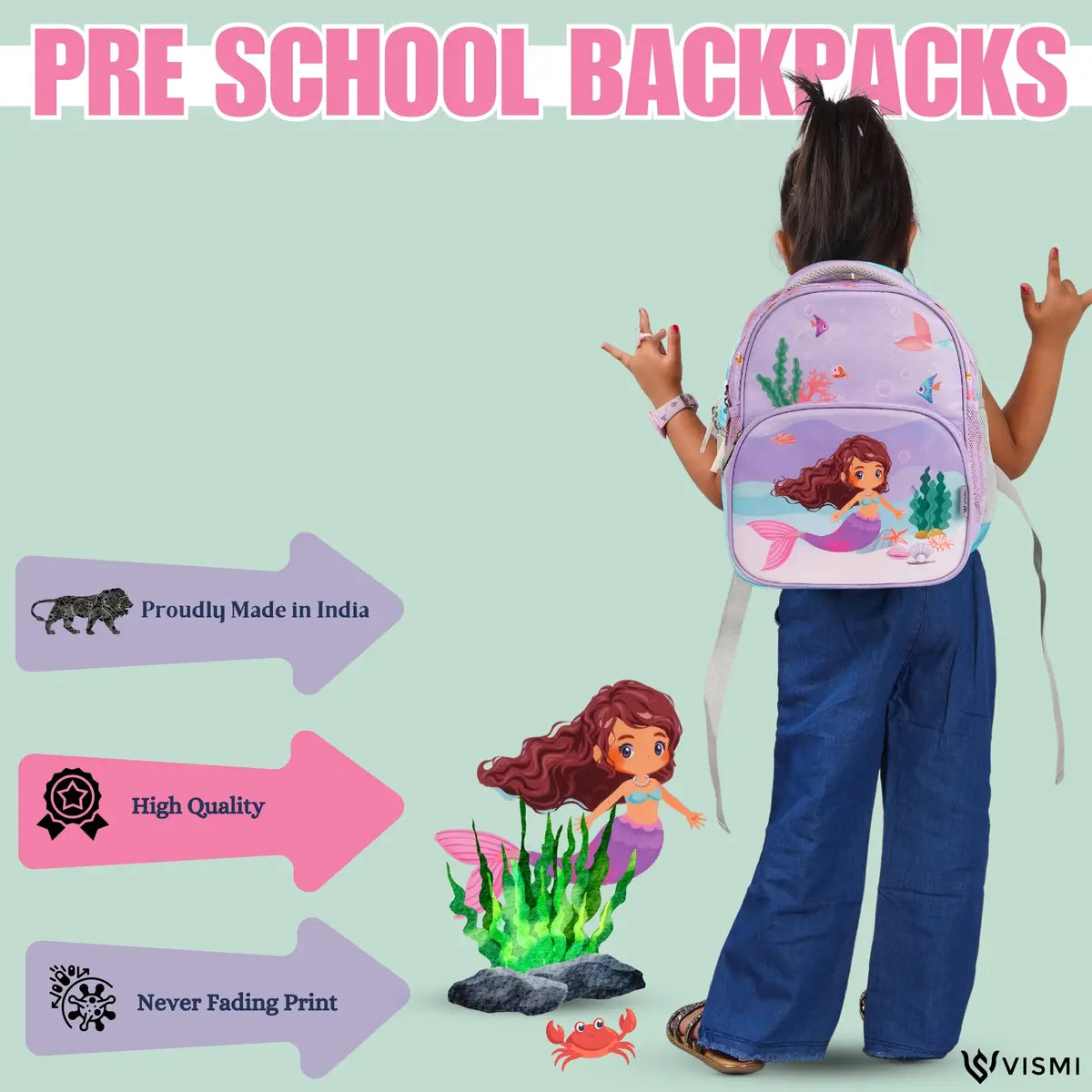 Everyday Essentials Pre School Bag - Mermaid