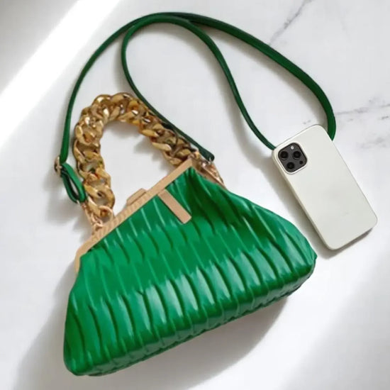 Fashionista Hobo Shoulder Bag- Green