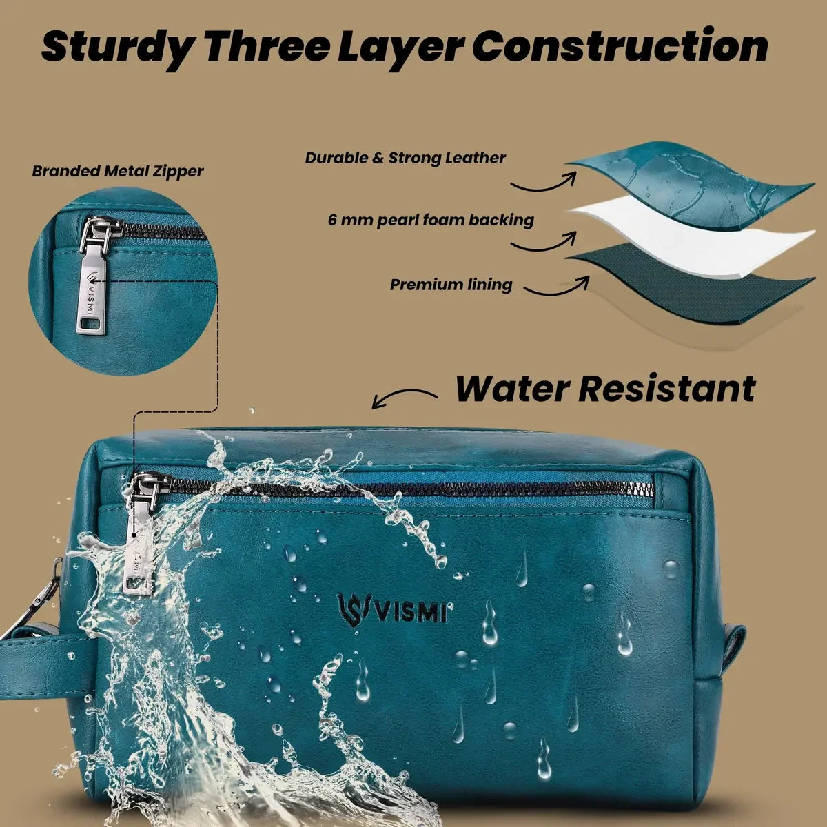 Durable-Teal-Blue-Toiletry-Organizer–Timeless-Travelmate-Pouches