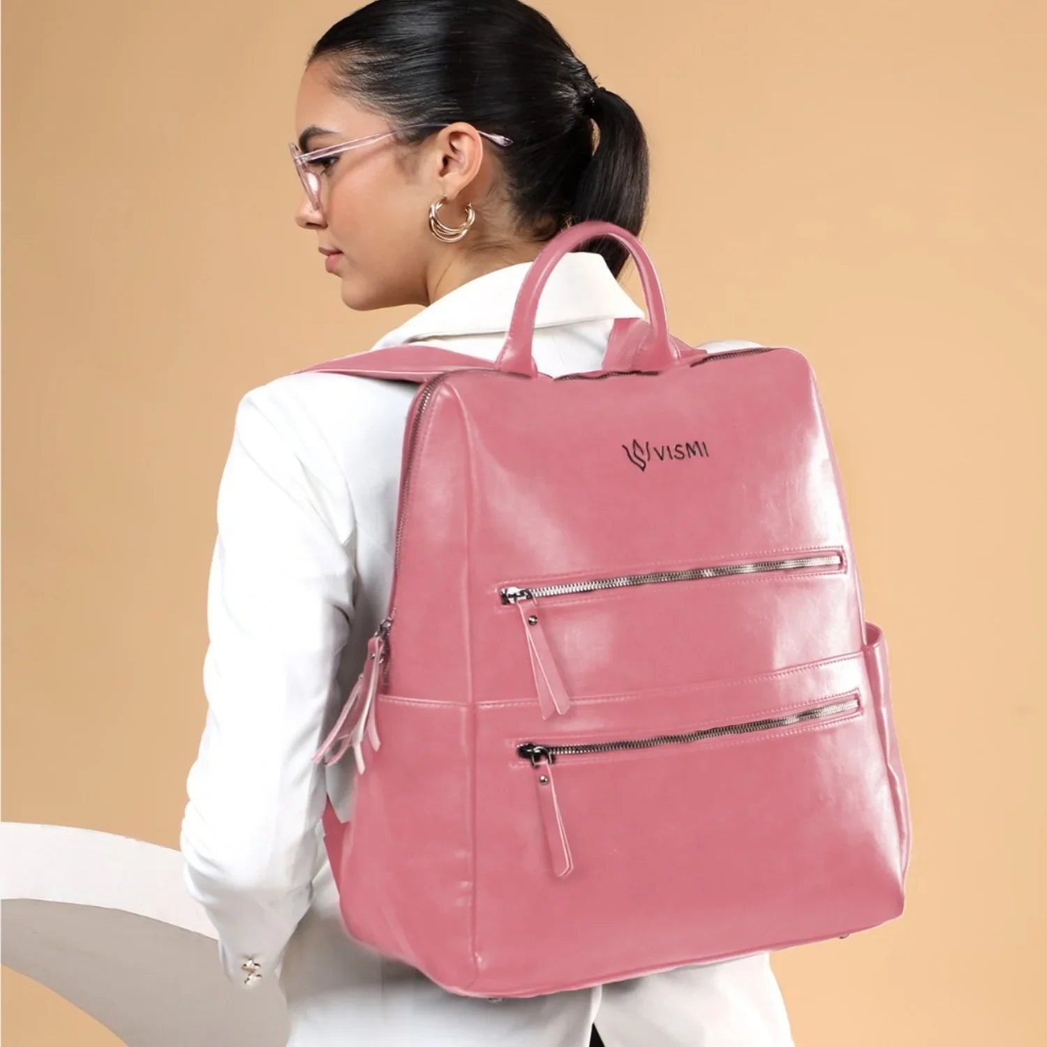 Timeless-ProGear-Blush-Pink-Backpack–Laptop-Bag-for-Work-Study-Travel