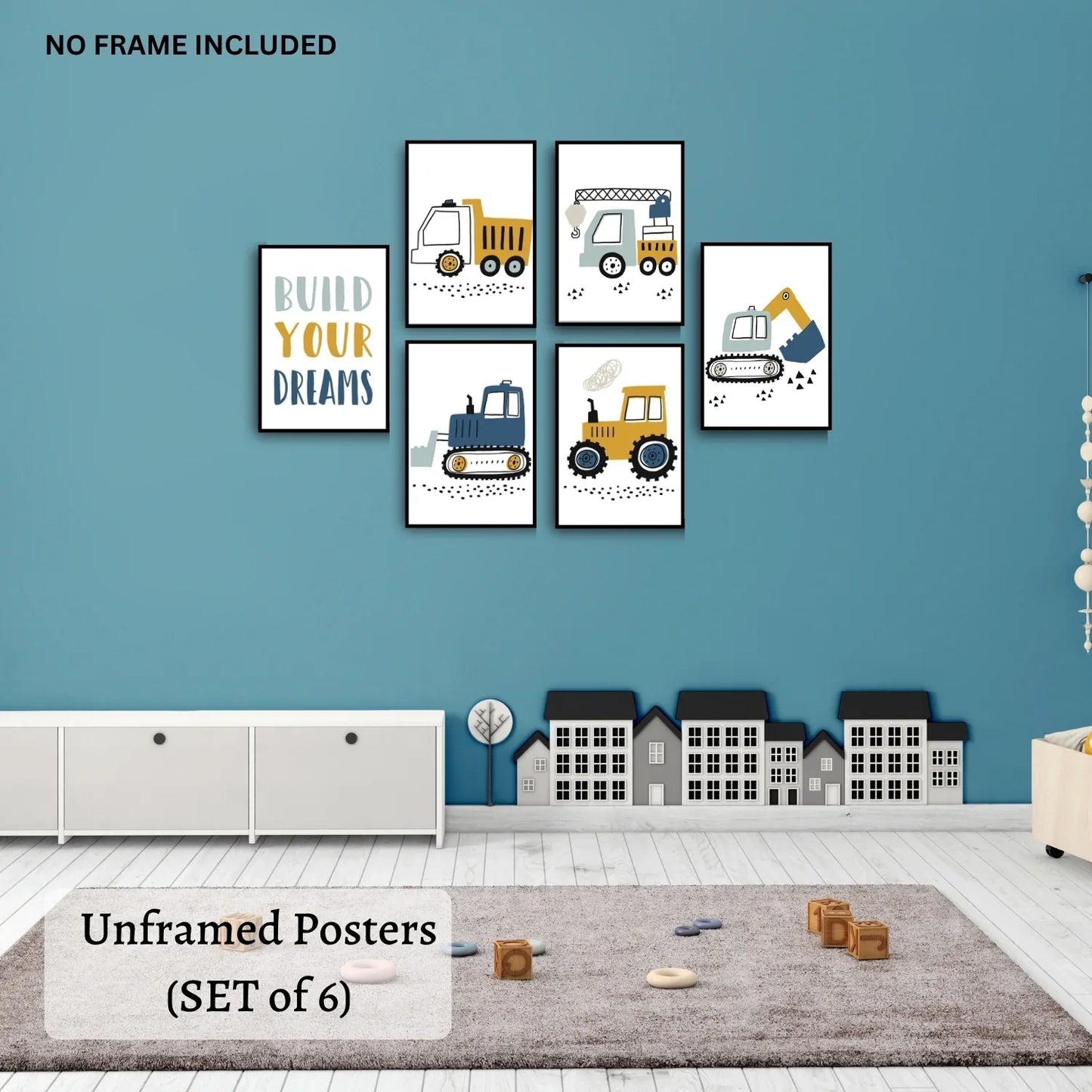 Inspirational-Kids-Room-Wall-Art–Build-Your-Dream-Canvas-Poster-Set