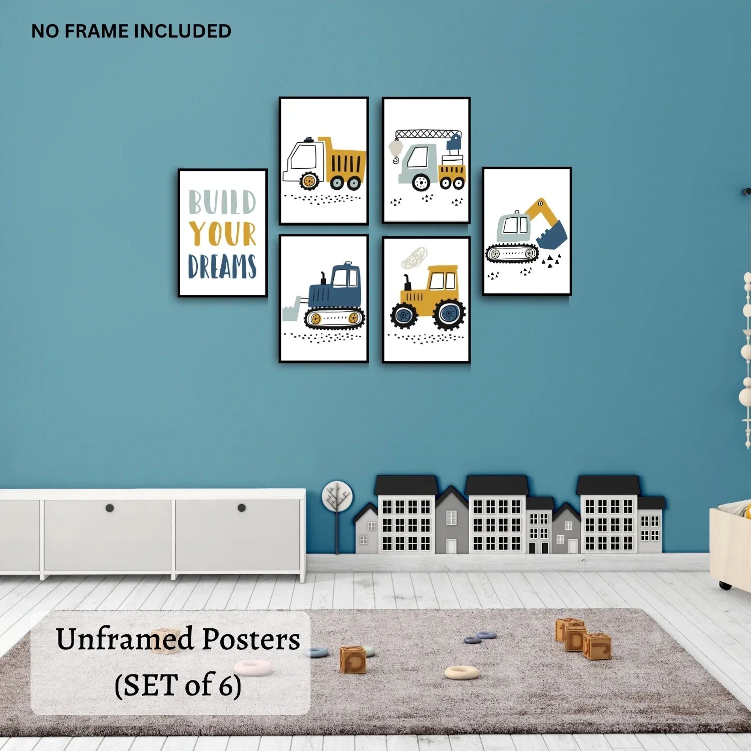 Inspirational-Kids-Room-Wall-Art–Build-Your-Dream-Canvas-Poster-Set