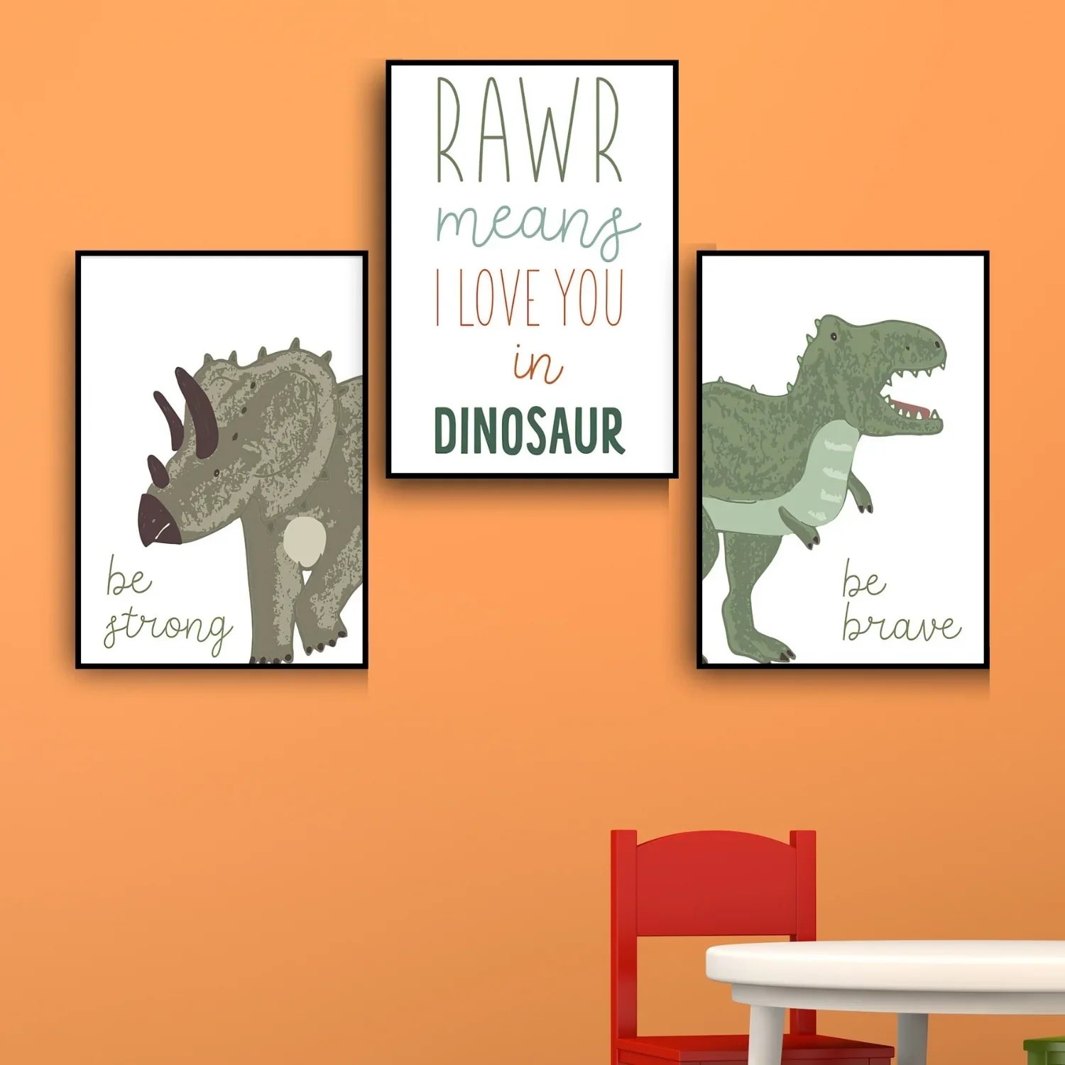Kids-Wall-Poster-Set-of-3–Unframed-Animal-Prints-for-Nursery-Decor