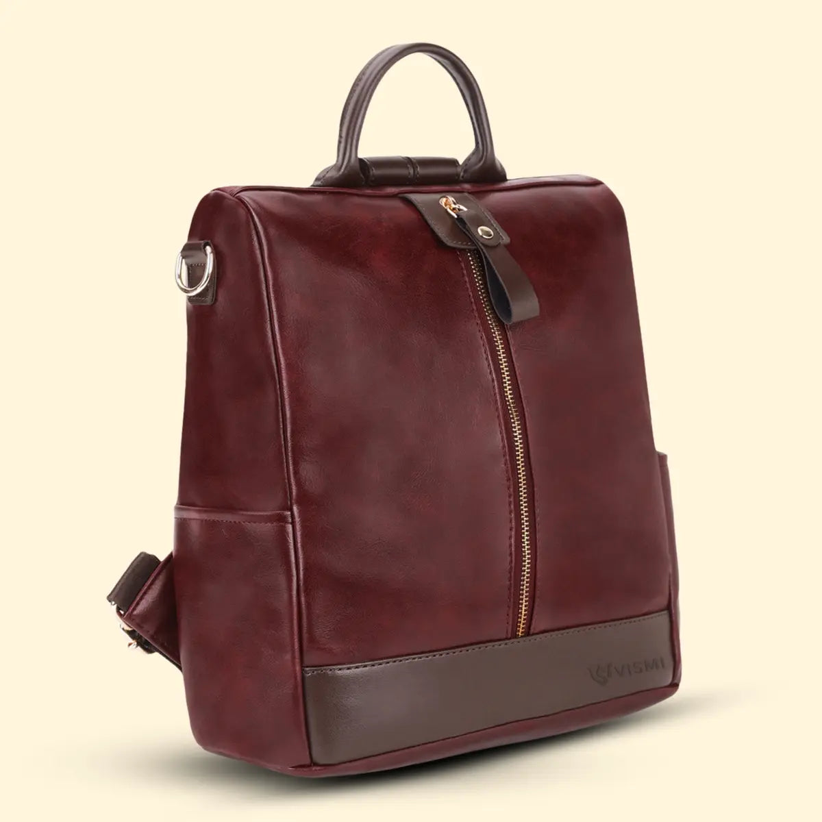 Timeless Aura Women Backpack Handbag - Wine
