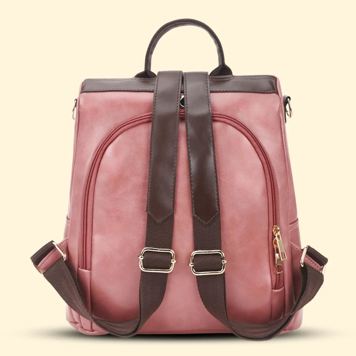 Timeless Aura Women Backpack Handbag - Blush Pink