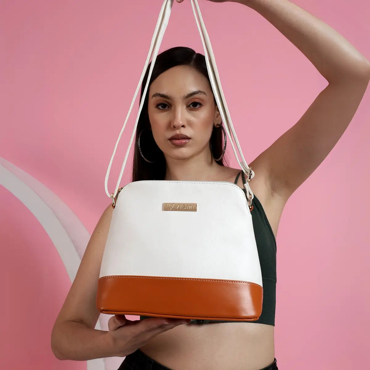 Timeless Luxe Women's Sling Bag - White