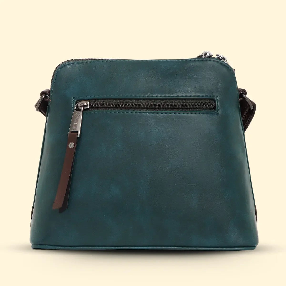 Timeless-Luxe-Womens-Sling-Bag-Teal-Blue-Office-and-Travel-Use