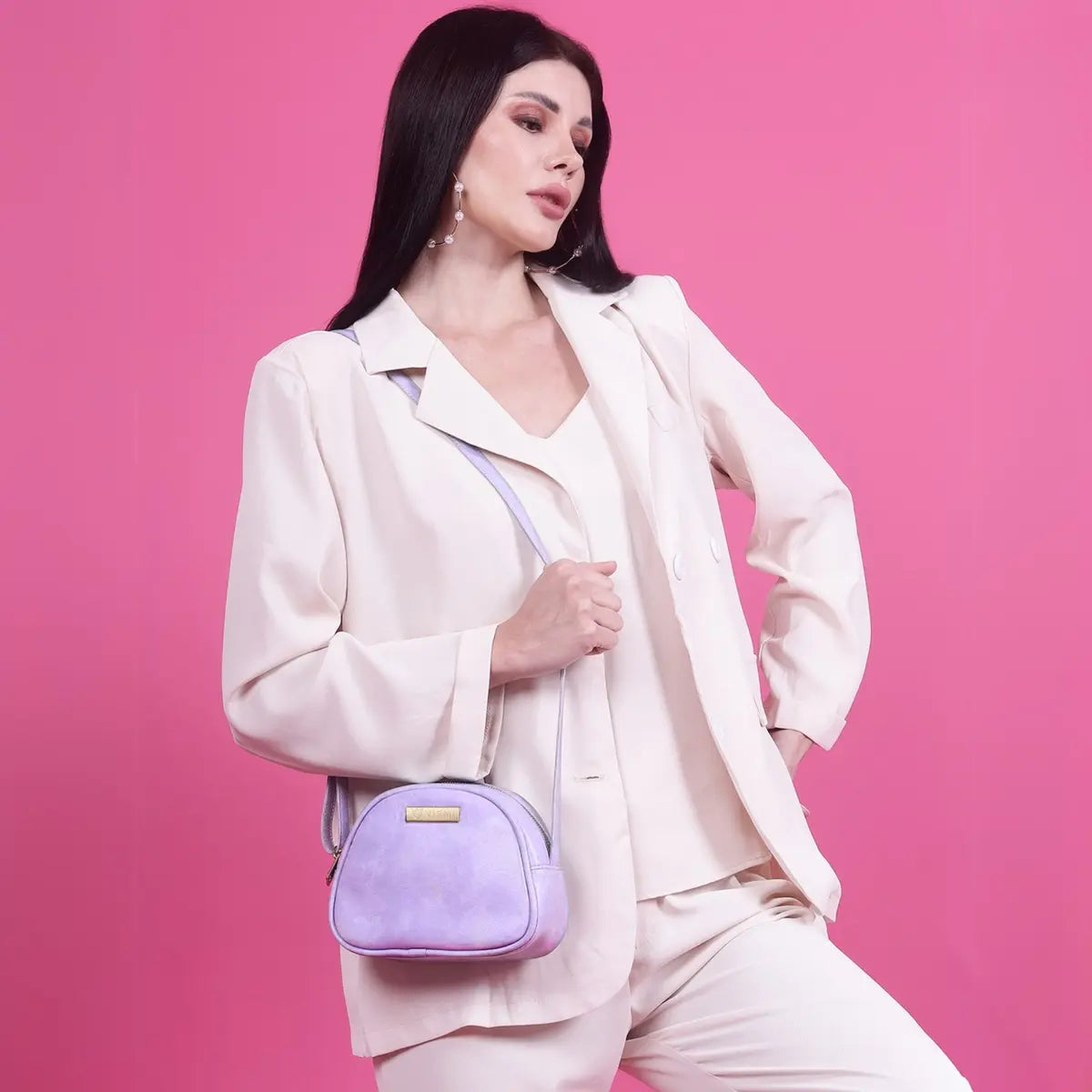 Timeless Chic Women's Sling Bag - Lavender