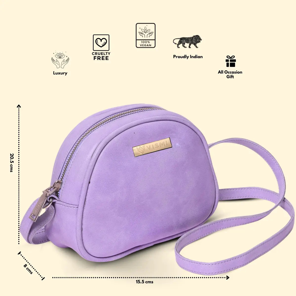 Timeless Chic Women's Sling Bag - Lavender