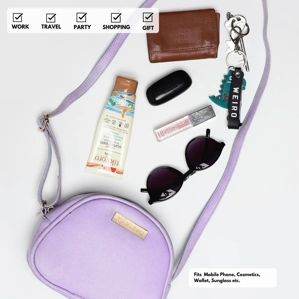 Timeless Chic Women's Sling Bag - Lavender