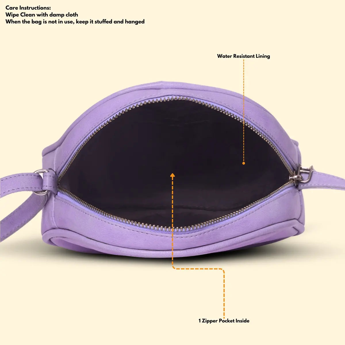 Timeless Chic Women's Sling Bag - Lavender