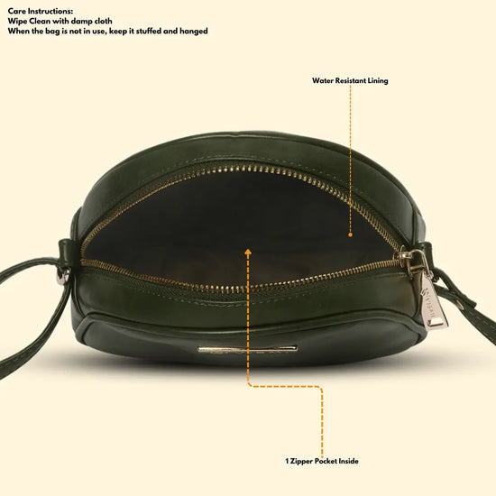 Timeless Chic Women's Sling Bag - Olive Green