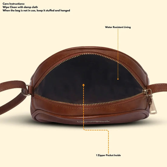 Timeless Chic Women's Sling Bag - Tan