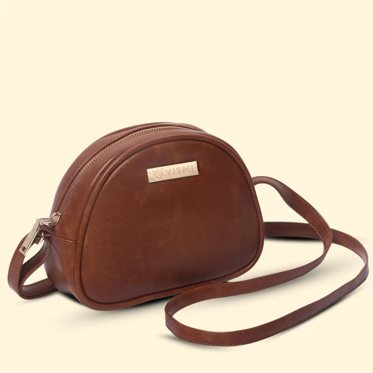 Timeless Chic Women's Sling Bag - Tan