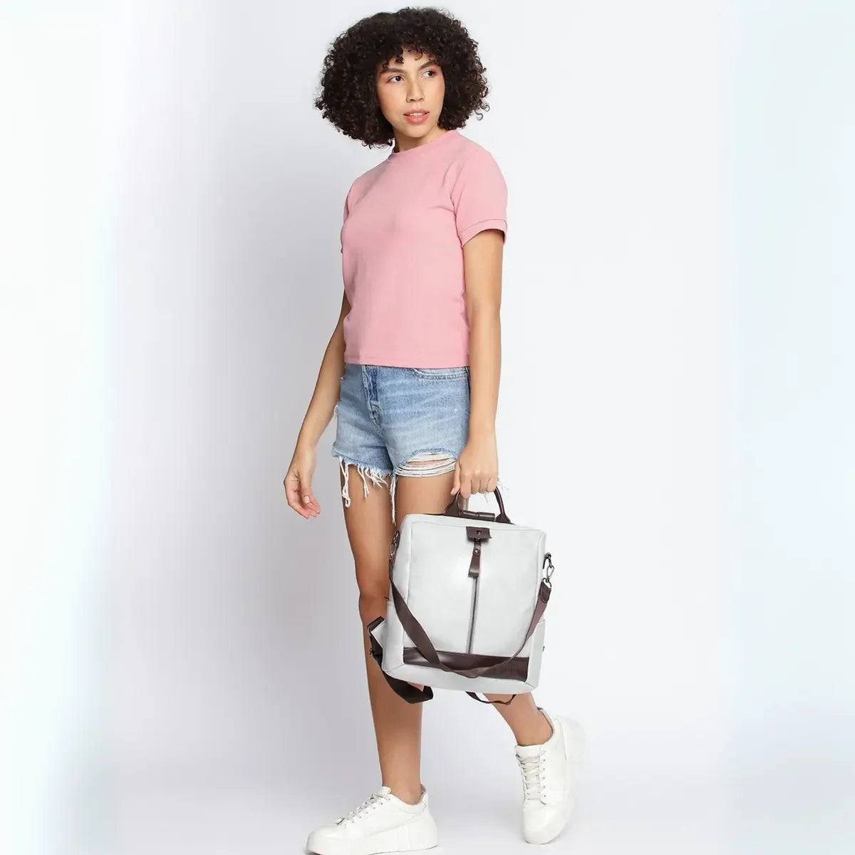 Versatile-Grey-Women’s-Backpack-Purse