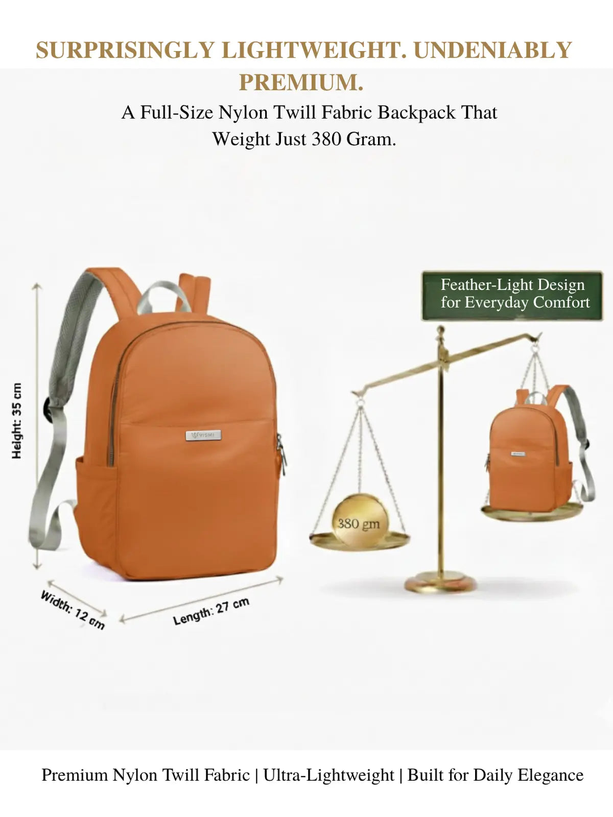 Everyday Essentials Women Backpack - Brick Orange