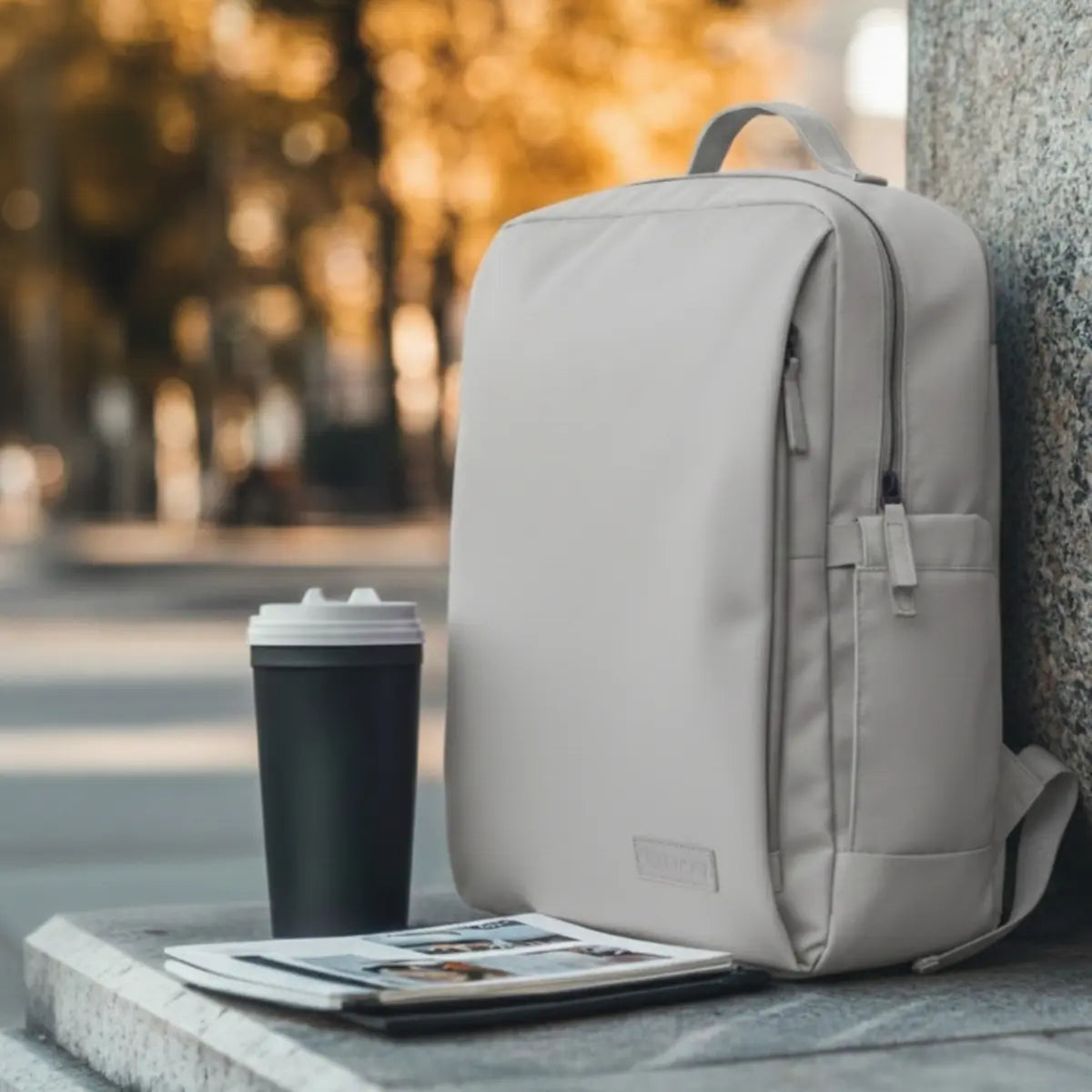 Everyday Essentials Grey Travel Laptop Backpack – stylish office and college bag