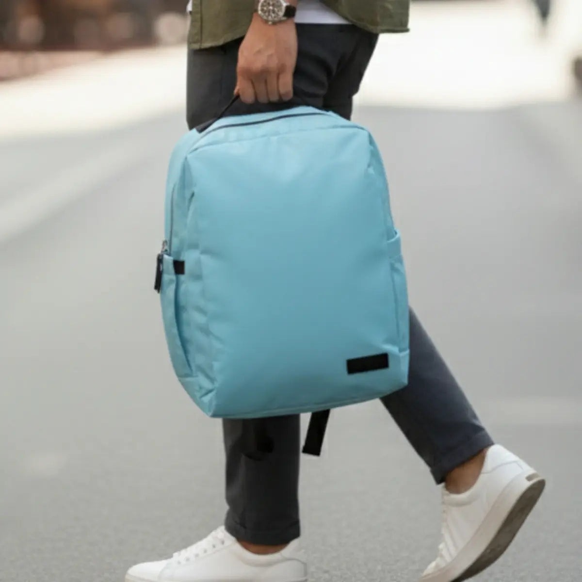 Everyday Essentials Sky Blue Travel Laptop Backpack – stylish office and college bag