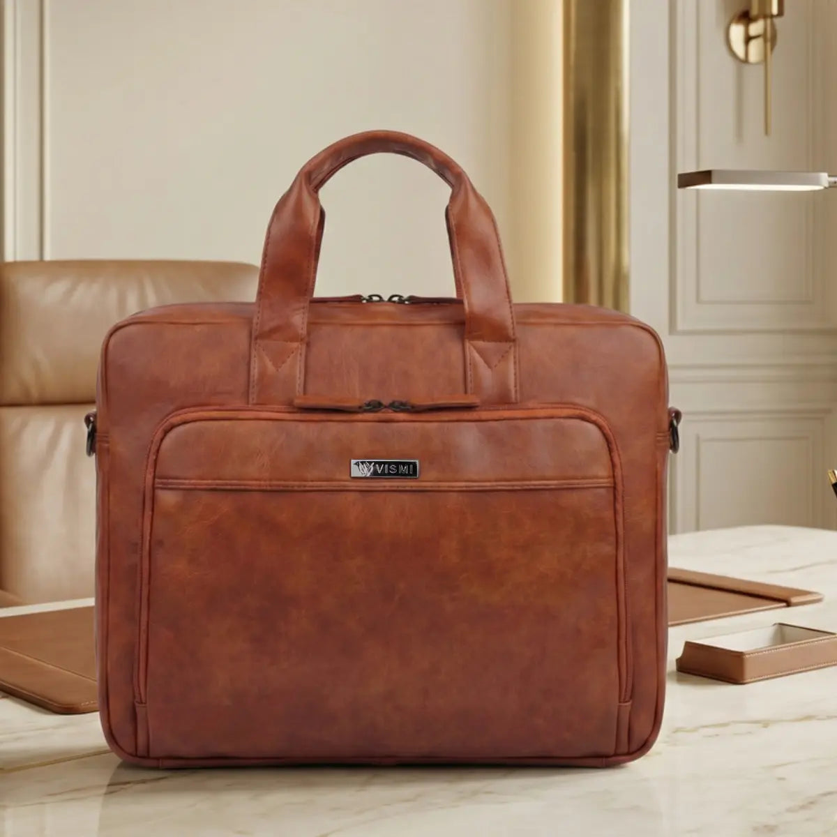 Legacy Laptop Messenger Bag- Tan