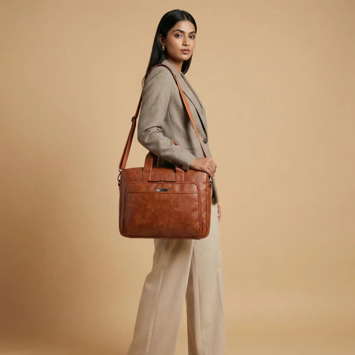 Legacy Laptop Messenger Bag- Tan