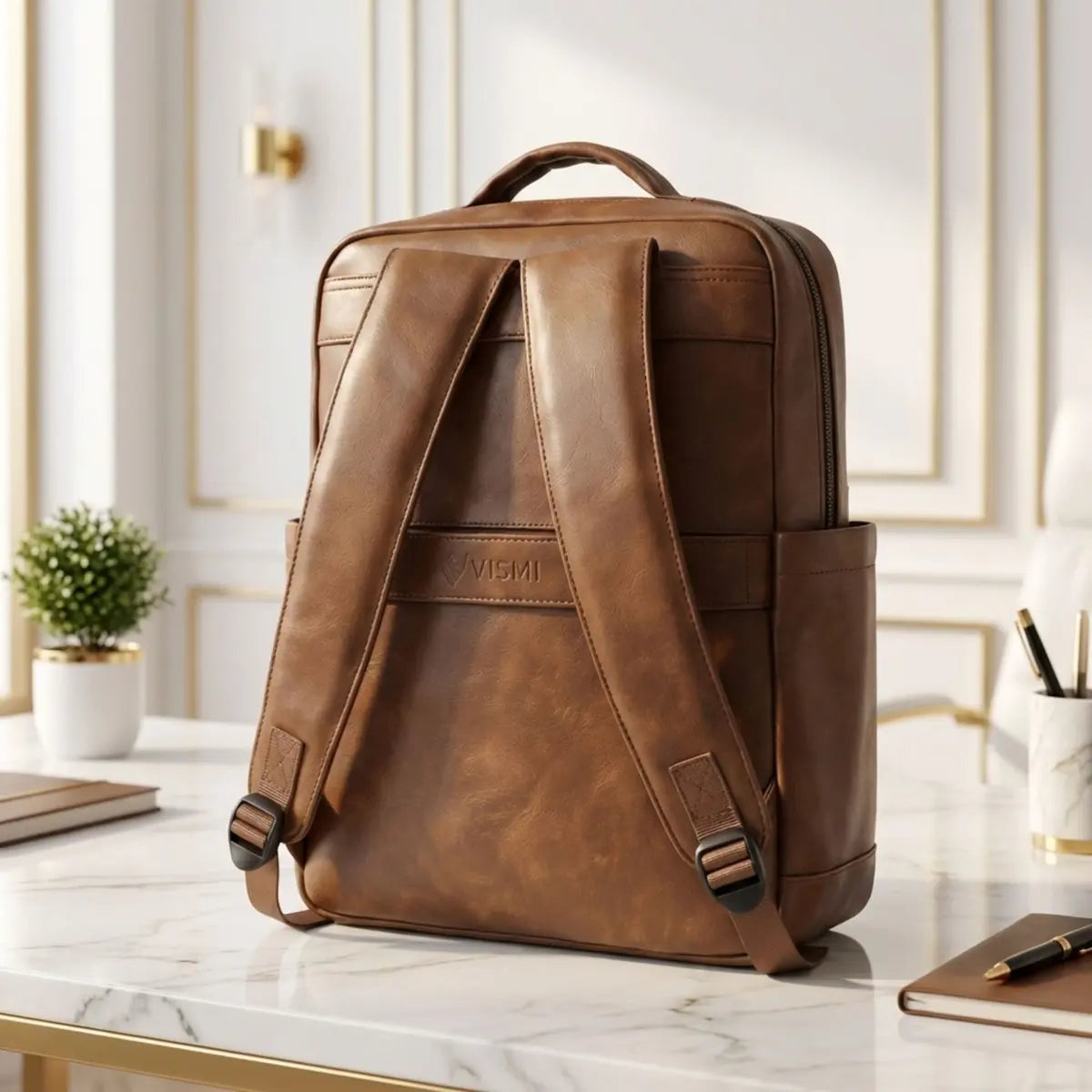 Timeless Voyager Laptop Backpack - Coffee Brown