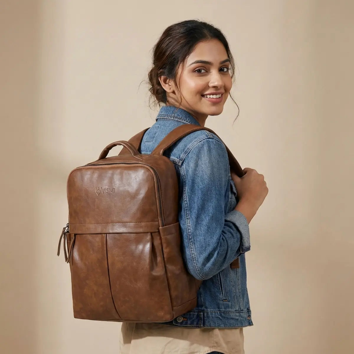 Timeless Voyager Laptop Backpack - Coffee Brown