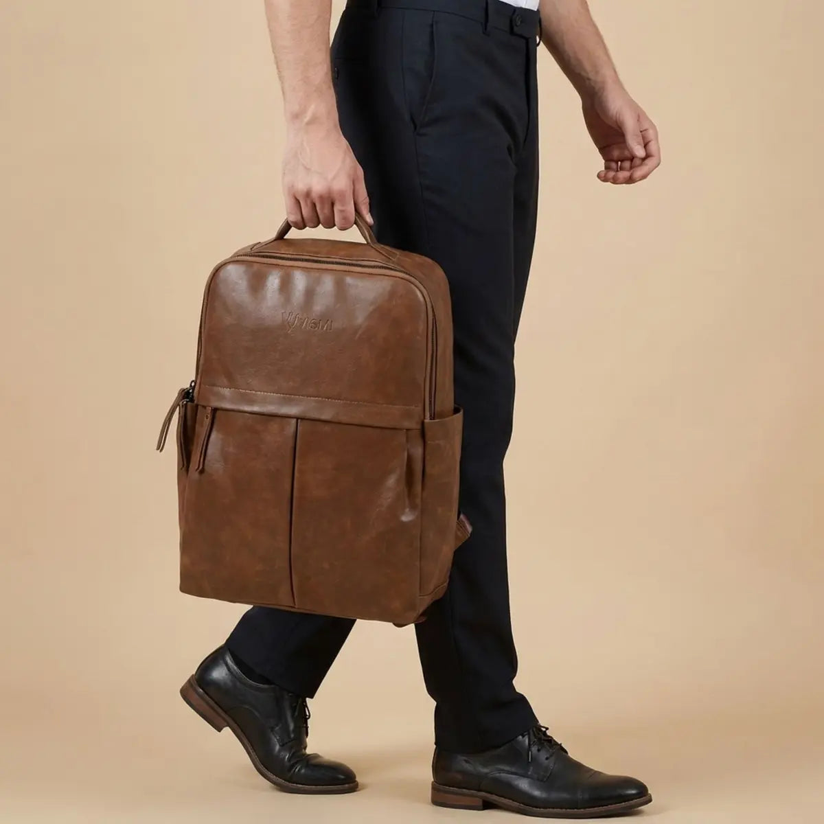Timeless Voyager Laptop Backpack - Coffee Brown