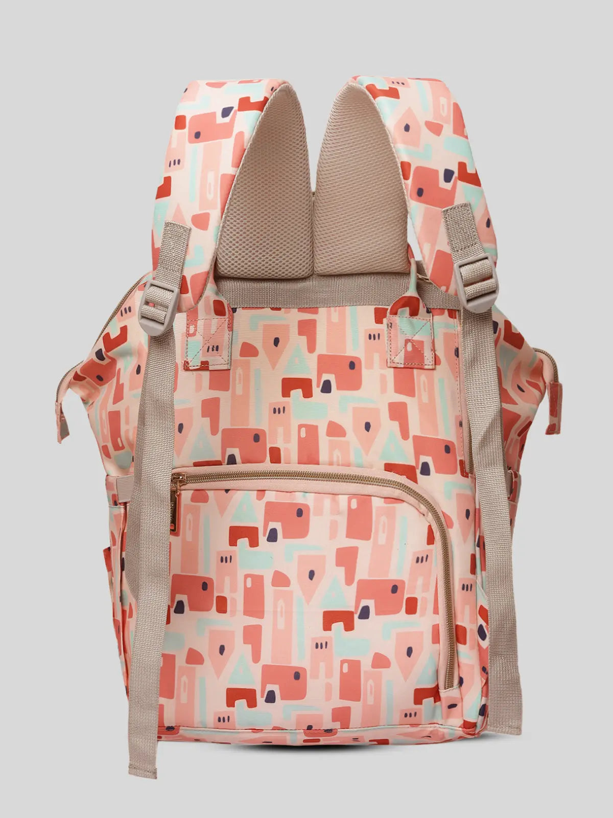 Snappy Zappy Backpack Diaper Bag - Geometric Pink