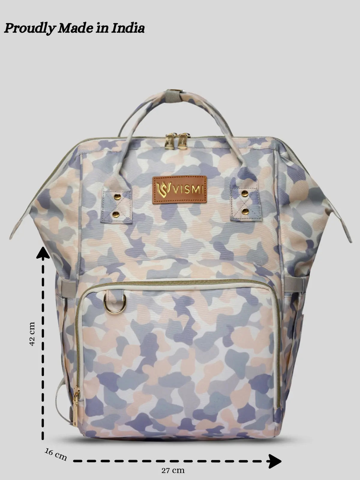 Snappy Zappy Backpack Diaper Bag - White Camo