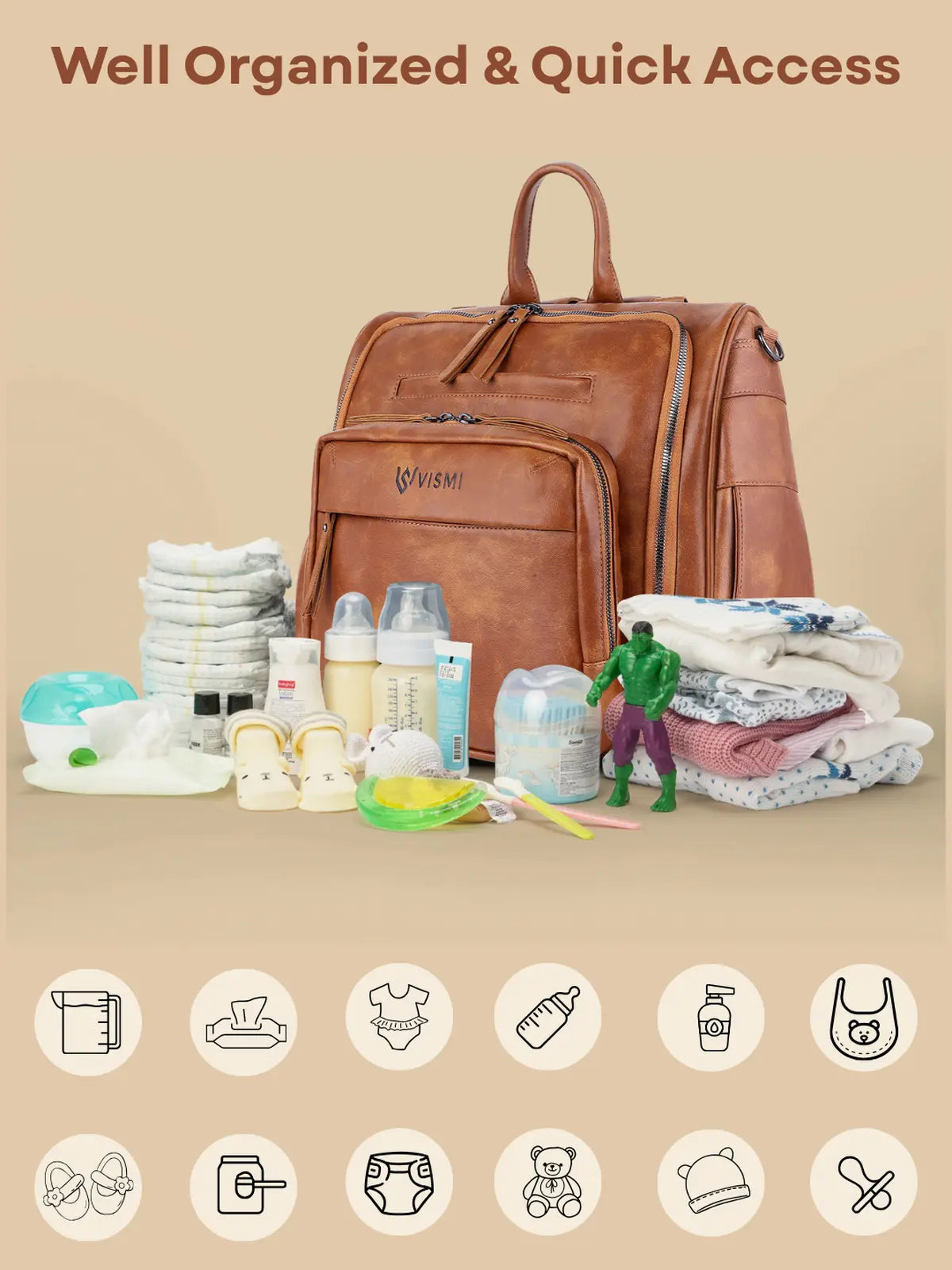 Timeless Backpack Messenger Diaper Bag