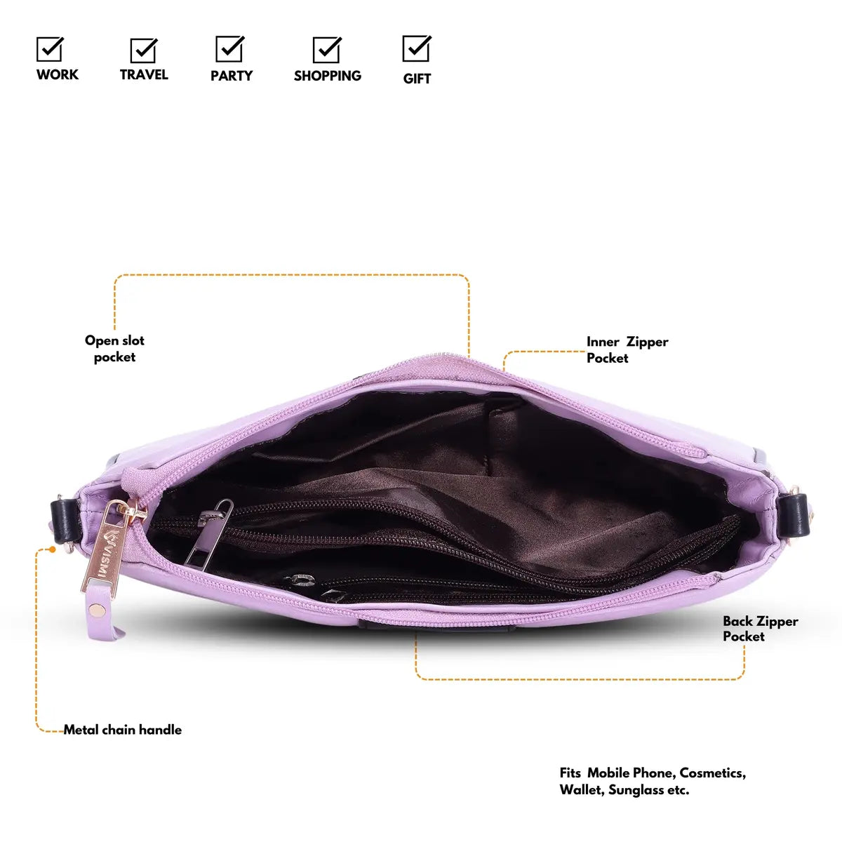 Timeless Glam Evening Bag - Lavender