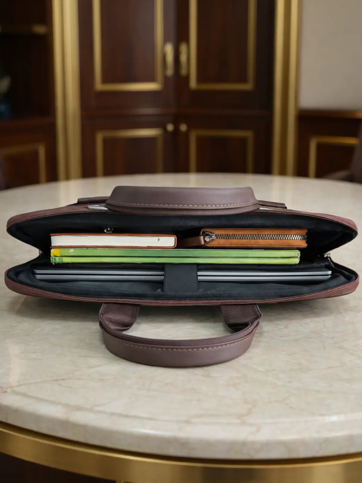 Summit Proline Laptop Messenger Bag - Coffee Brown