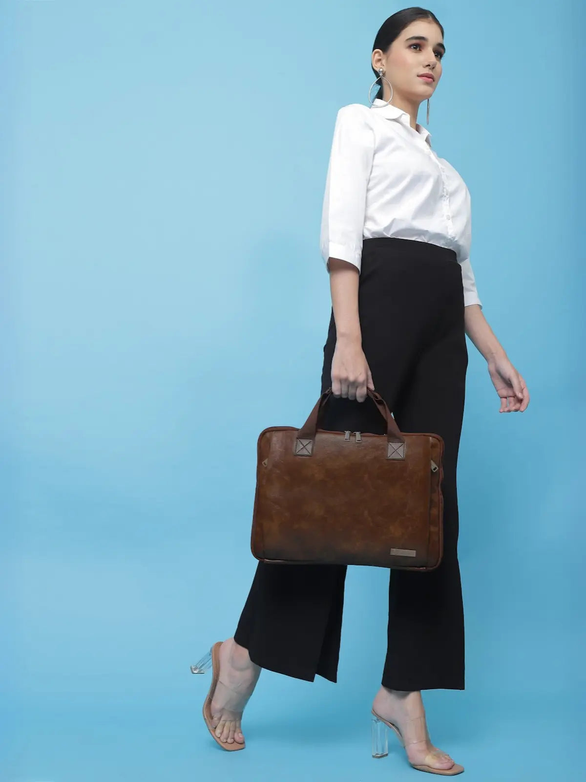 Timeless Unity Laptop Messenger Bag - Coffee Brown