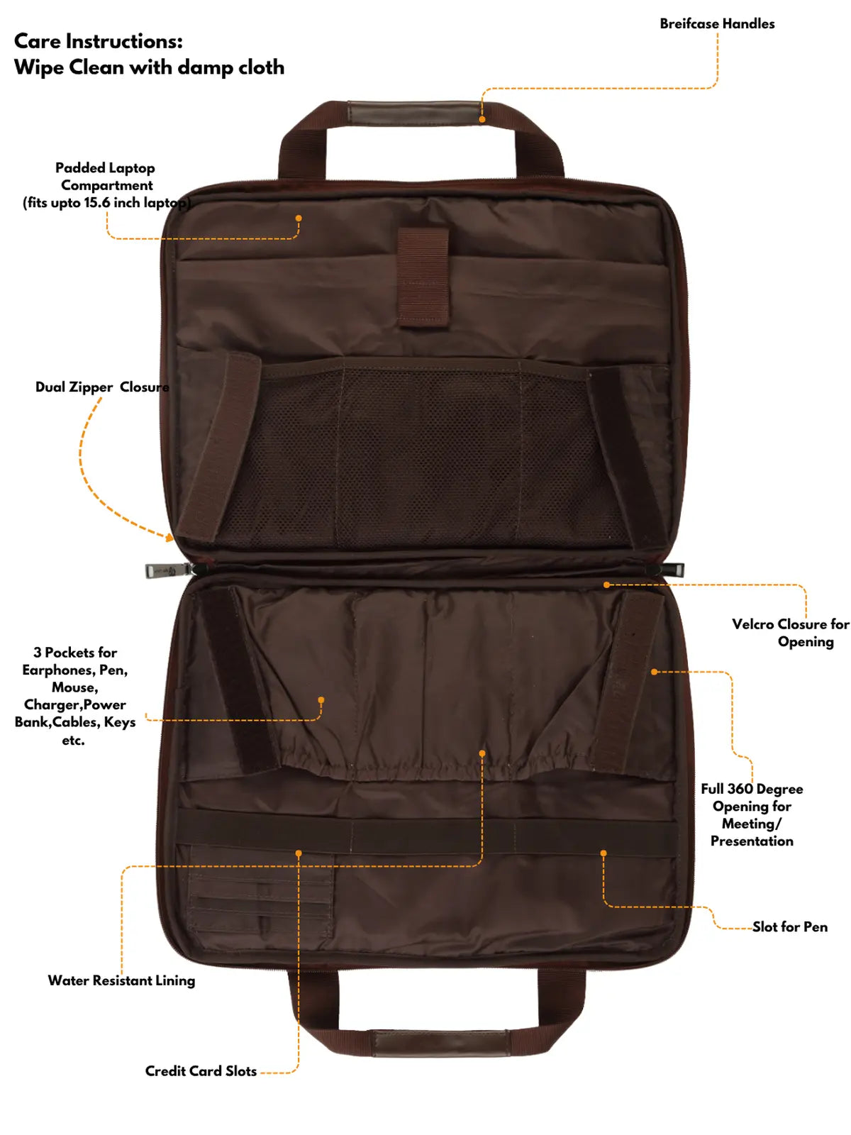 Timeless Unity Laptop Messenger Bag - Coffee Brown
