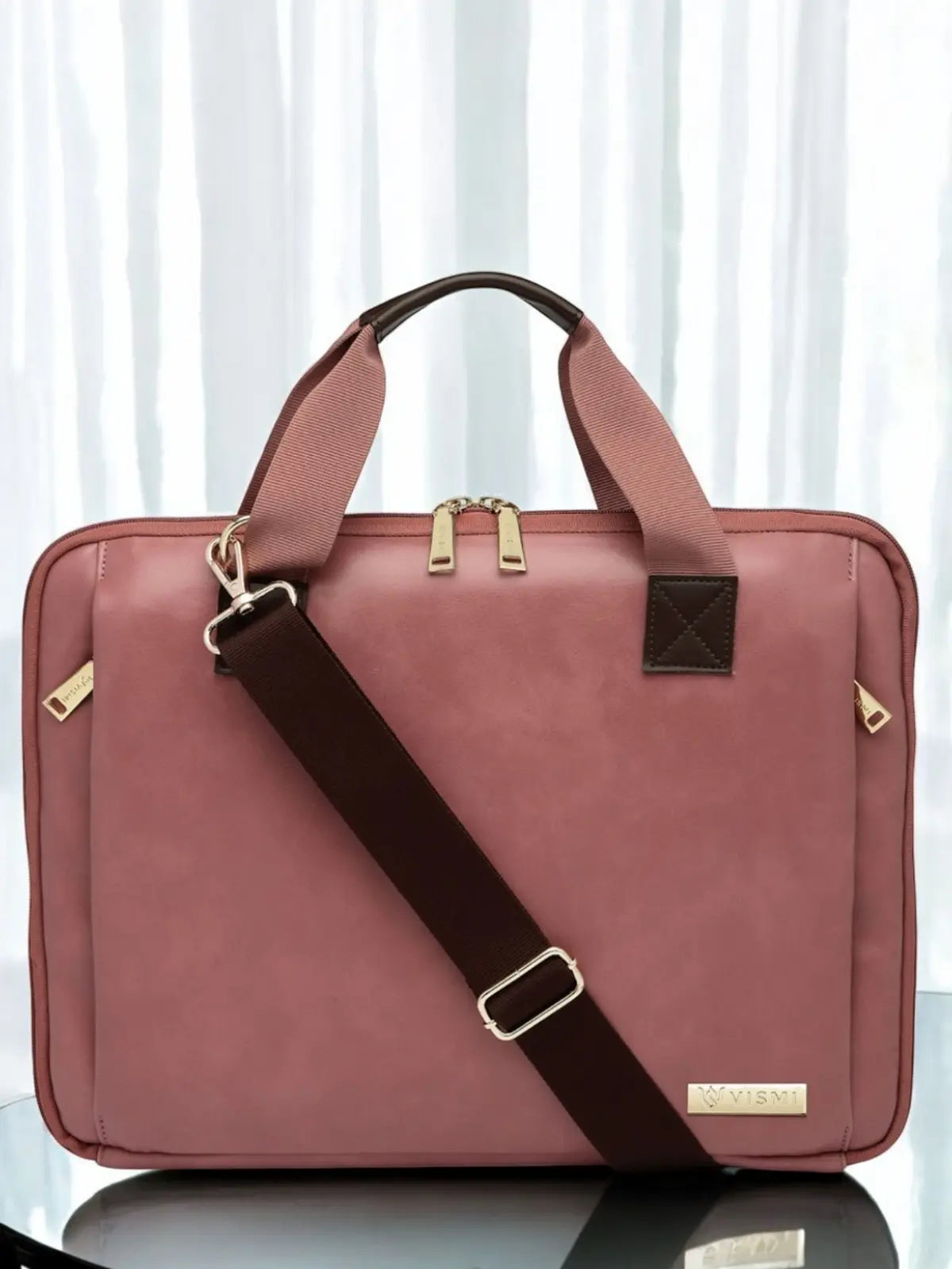 Timeless Unity Laptop Messenger Bag - Blush Pink