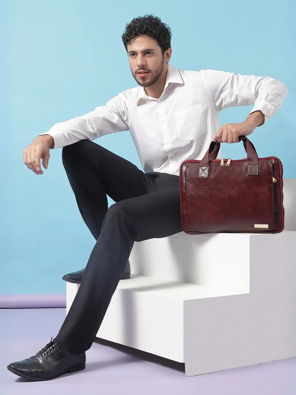 Timeless Unity Laptop Messenger Bag - Wine