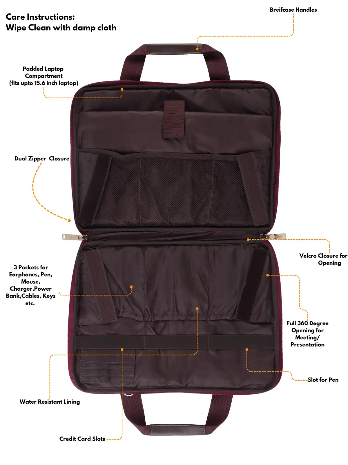 Timeless Unity Laptop Messenger Bag - Wine